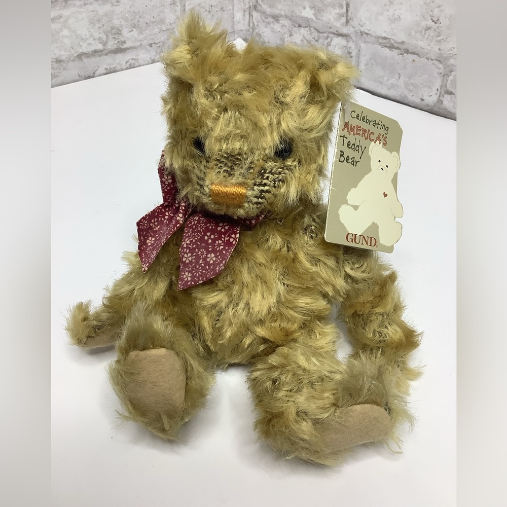 Gund Plush Quincy Celebrating America's Teddy Bear Stuffed Animal Jointed NWT